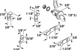 Prime-Line Brass Plated Steel Counter Clockwise Mailbox Lock