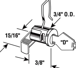 Prime-Line Brass Plated Steel Counter Clockwise Mailbox Lock