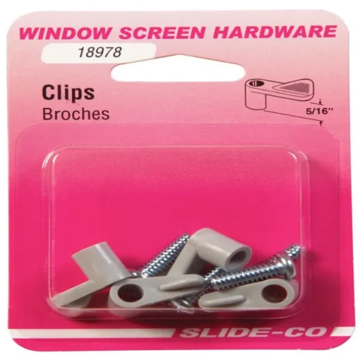Prime-Line Gray Plastic Screen Clip For 5/16 inch 4 pk