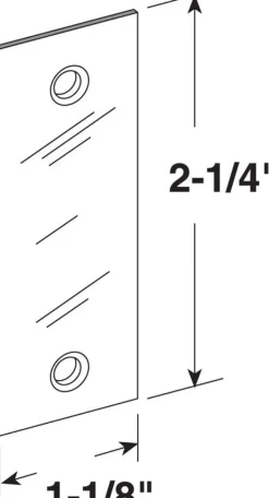 Prime-Line Gray Steel Edge Filler Plate 1 pk