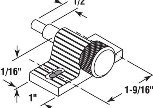Prime-Line Metal Indoor Sliding Door Lock