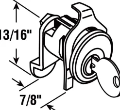 Prime-Line Nickel Steel Counter Clockwise Mailbox Lock