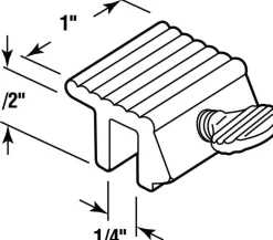 Prime-Line Painted White Aluminum Window Lock 1 pk