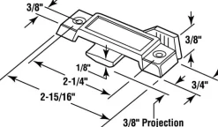 Prime-Line Painted White Zinc Sash Lock 1 pk