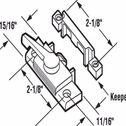 Prime-Line Painted White Zinc Sash Lock 1 pk