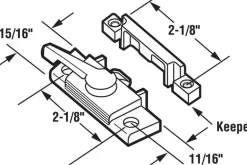 Prime-Line Painted White Zinc Sash Lock 1 pk