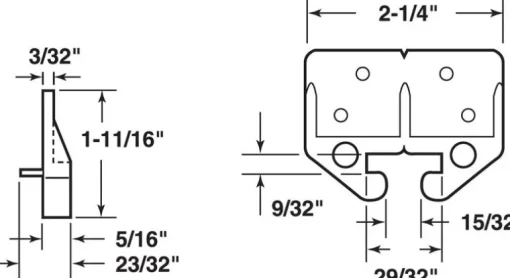 Prime-Line Plastic Center Guide Drawer Track Guide 2 pk
