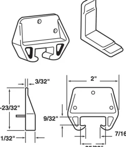 Prime-Line Plastic Drawer Track Guide Kit 2 pk