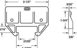 Prime-Line Plastic Drawer Track Guide 1 pk