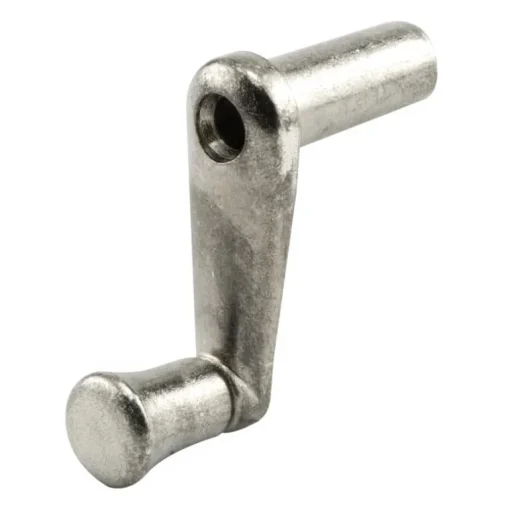 Prime-Line Plated Silver Cast Metal Single-Arm Casement Crank Handle For RV Windows