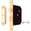 Prime-Line Security Bright Brass Mortise Replacement Lock Assembly 1-3/4 in.