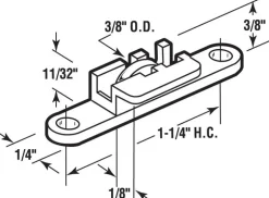 Prime-Line White Nylon/Steel Center Single-Arm Casement Window Roller For Tom Ray's Tyco 66