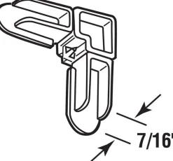 Prime-Line White Plastic 7/16 in. W X 3/4 in. L Screen Frame Corner 1 pk