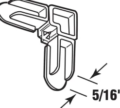 Prime-Line White Plastic 5/16 in. W X 3/4 in. L Screen Frame Corner 1 pk