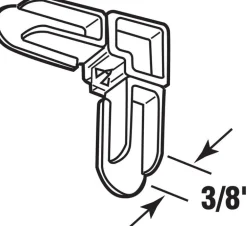 Prime-Line White Plastic 3/8 in. W X 3/4 in. L Screen Frame Corner 1 pk