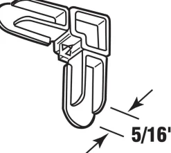 Prime-Line White Plastic 5/16 in. W X 3/4 in. L Screen Frame Corner 1 pk