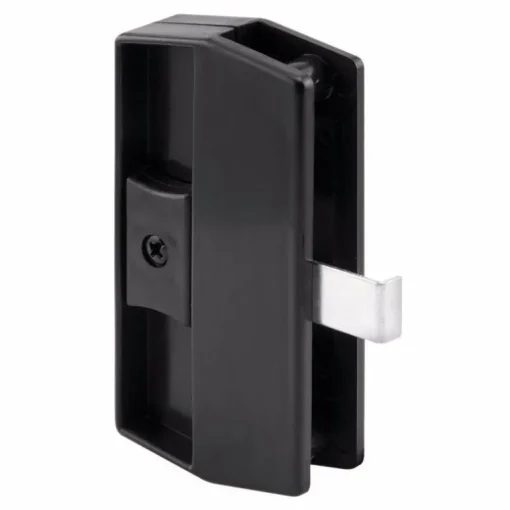 Prime-Line Zinc-Plated Black Plastic Sliding Screen Door Latch 1 pk