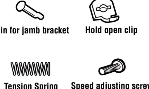 Prime-Line Zinc-Plated Silver Steel Pneumatic Closer Repair Kit