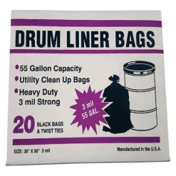 Primrose Plastics 55 gal Drum Liners Twist Tie 20 pk