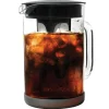 Primula Black Cold Brew Iced Coffee Maker with Lid and Glass Pitcher