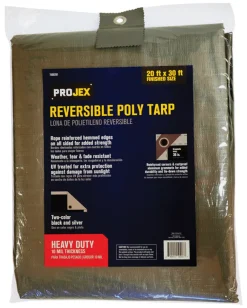 Projex 20 ft. W X 30 ft. L Heavy Duty Polyethylene Reversible Tarp Black/Silver