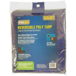 Projex 24 ft. W X 36 ft. L Medium Duty Polyethylene Reversible Tarp Blue/Brown
