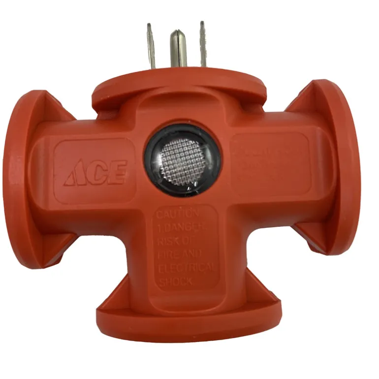 Projex Grounded 3 outlets Triple Tap Adapter 1 pk