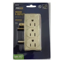 Projex Grounded 1 outlets 3 To 2 Adapter 1 pk (Pack of 25)
