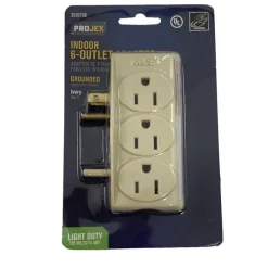 Projex Grounded 1 outlets 3 To 2 Adapter 1 pk (Pack of 25)