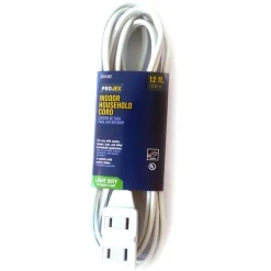 Projex Indoor 12 ft. L White Extension Cord 16/2 SPT-2