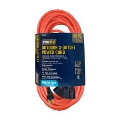 Projex Indoor or Outdoor 25 ft. L Orange Extension Cord 14/3 SJTW