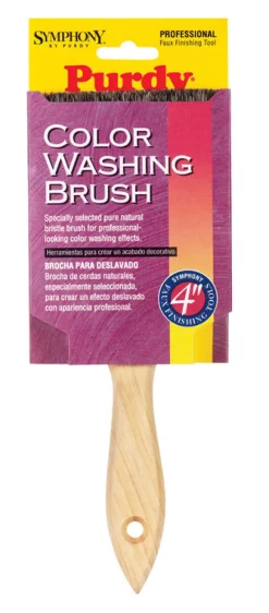 Purdy Natural Blend Flat Shape Color Washing Brush 4 W in. with 8.5 L in. Wood Handle