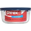 Pyrex 6017399 2 Cup Storage Plus® Round Dish With Plastic Cover (Pack of 6)