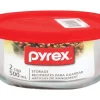 Pyrex 2 cups Food Storage Container 1 pk Clear/Red (Pack of 6)