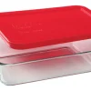 Pyrex 3 cups Food Storage Container 1 pk Clear/Red (Pack of 6)