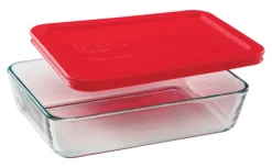 Pyrex 3 cups Food Storage Container 1 pk Clear/Red (Pack of 6)