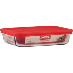 Pyrex 3 cups Food Storage Container 1 pk Clear/Red (Pack of 6)