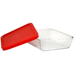 Pyrex 3 cups Food Storage Container 1 pk Clear/Red (Pack of 6)