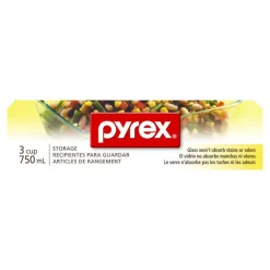 Pyrex 3 cups Food Storage Container 1 pk Clear/Red (Pack of 6)