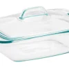 Pyrex Non-porous Glass Covered Casserole 2 qt. Clear (Pack of 2)