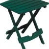 Quik Fold Patio Side Table, Resin, Hunter Green