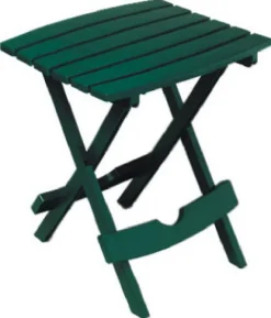 Quik Fold Patio Side Table, Resin, Hunter Green