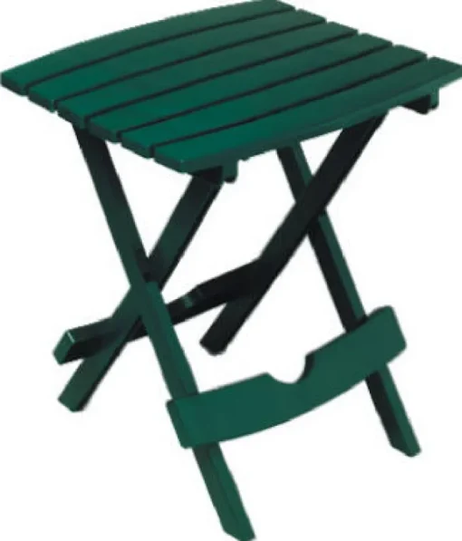 Quik Fold Patio Side Table, Resin, Hunter Green