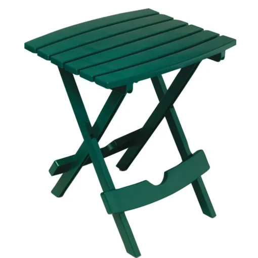 Quik Fold Patio Side Table, Resin, Hunter Green