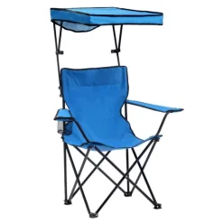 QuikChair Blue Canopy Folding Quad Chair