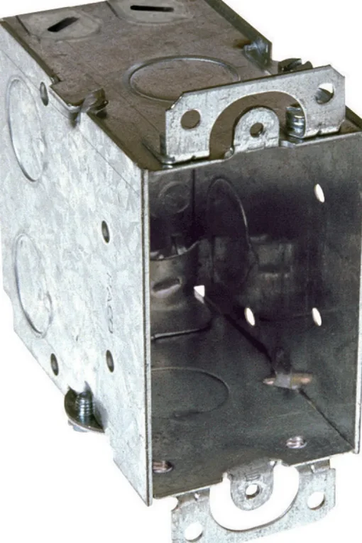 Raco 18 cu in Rectangle Steel 1 gang Outlet Box Gray