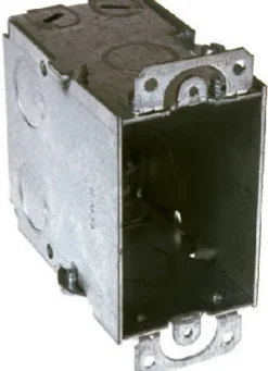 Raco 18 cu in Rectangle Steel 1 gang Outlet Box Gray