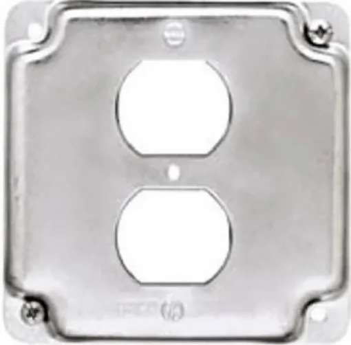Raco Square Steel 2 gang 4 in. H X 4 in. W Box Cover
