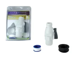 Rain Reserve Plastic White High Flow Barrel Spigot Kit 1 Dia. in. 40 GPM