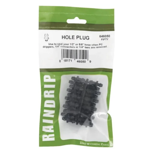 Raindrip For 1/2 in. Tubing Drip Irrigation Hole Plug 1 in. H 50 pk